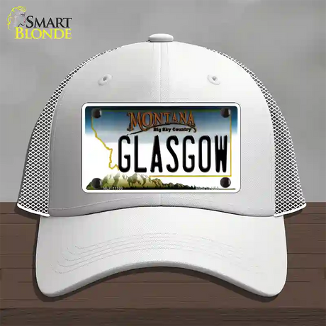 Glasgow Montana State Novelty License Plate Hat Mesh / White