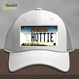 Hottie Montana State Novelty License Plate Hat Mesh / White