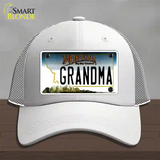 Grandma Montana State Novelty License Plate Hat Mesh / White