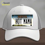 Hot Mama Montana State Novelty License Plate Hat Mesh / White