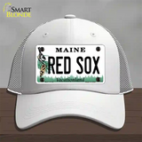 Red Sox Maine Novelty License Plate Hat Mesh / White