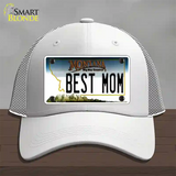 Best Mom Montana State Novelty License Plate Hat Mesh / White