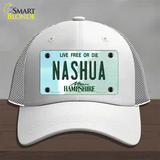 Nashua New Hampshire State Novelty License Plate Hat Mesh / White