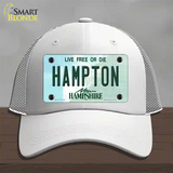 Hampton New Hampshire State Novelty License Plate Hat Mesh / White