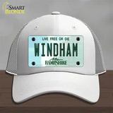 Windham New Hampshire State Novelty License Plate Hat Mesh / White