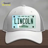 Lincoln New Hampshire State Novelty License Plate Hat Mesh / White