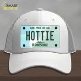 Hottie New Hampshire State Novelty License Plate Hat Mesh / White