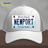 New Port Rhode Island State Novelty License Plate Hat Mesh / White