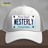 Westerly Rhode Island State Novelty License Plate Hat Mesh / White