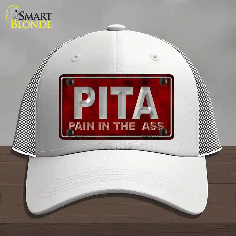 Pain In The Ass Novelty License Plate Hat Mesh / White