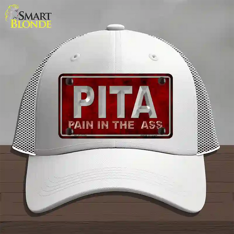 Pain In The Ass Novelty License Plate Hat Mesh / White