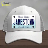 Jamestown Rhode Island State Novelty License Plate Hat Mesh / White