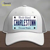 Charlestown Rhode Island State Novelty License Plate Hat Mesh / White