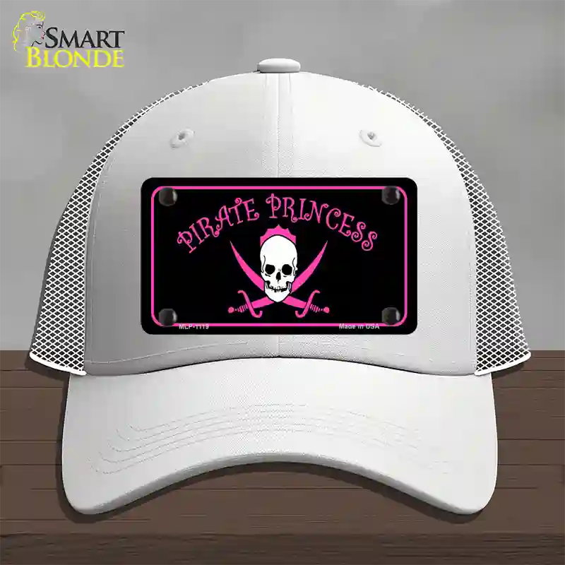 Pirate Princess Novelty License Plate Hat Mesh / White