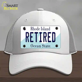 Retired Rhode Island State Novelty License Plate Hat Mesh / White