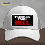 Mesh From Hell Novelty License Plate Hat Mesh / White