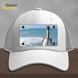 Pelican Ocean Novelty License Plate Hat Mesh / White