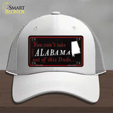 Alabama Dude Novelty License Plate Hat Mesh / White