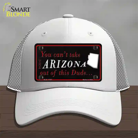 Arizona Dude Novelty License Plate Hat Mesh / White