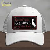 California Dude Novelty License Plate Hat Mesh / White