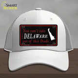 Delaware Dude Novelty License Plate Hat Mesh / White