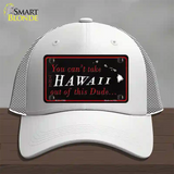 Hawaii Dude Novelty License Plate Hat Mesh / White