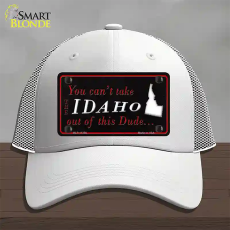 Idaho Dude Novelty License Plate Hat Mesh / White