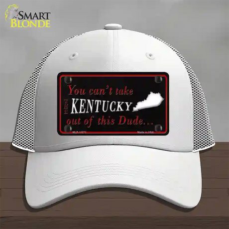 Kentucky Dude Novelty License Plate Hat Mesh / White