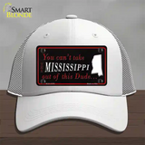 Mississippi Dude Novelty License Plate Hat Mesh / White