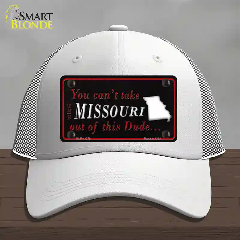 Missouri Dude Novelty License Plate Hat Mesh / White