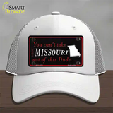 Missouri Dude Novelty License Plate Hat Mesh / White