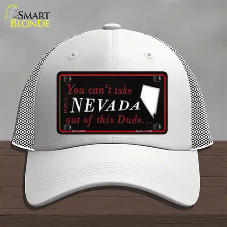 Nevada Dude Novelty License Plate Hat Mesh / White