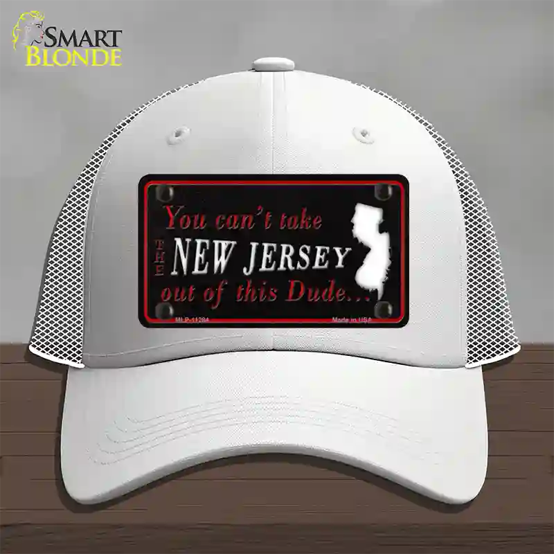 New Jersey Dude Novelty License Plate Hat Mesh / White