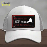 New York Dude Novelty License Plate Hat Mesh / White