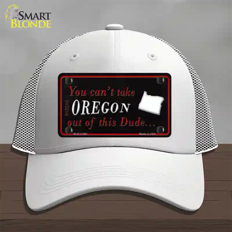 Oregon Dude Novelty License Plate Hat Mesh / White