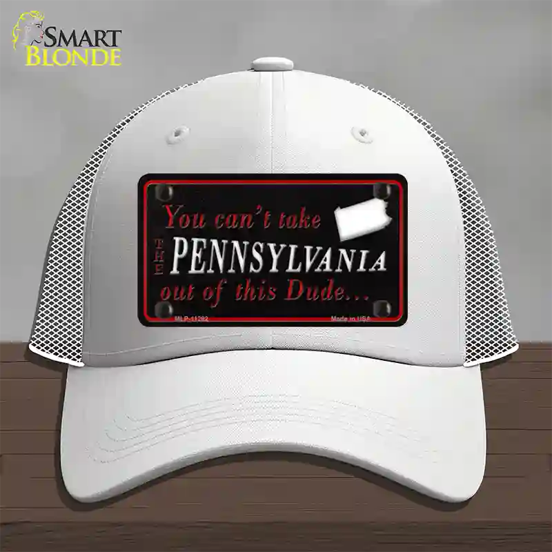 Pennsylvania Dude Novelty License Plate Hat Mesh / White