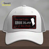 Rhode Island Dude Novelty License Plate Hat Mesh / White