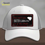 South Carolina Dude Novelty License Plate Hat Mesh / White