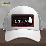 Utah Dude Novelty License Plate Hat Mesh / White