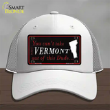 Vermont Dude Novelty License Plate Hat Mesh / White