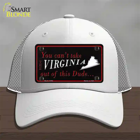 Virginia Dude Novelty License Plate Hat Mesh / White