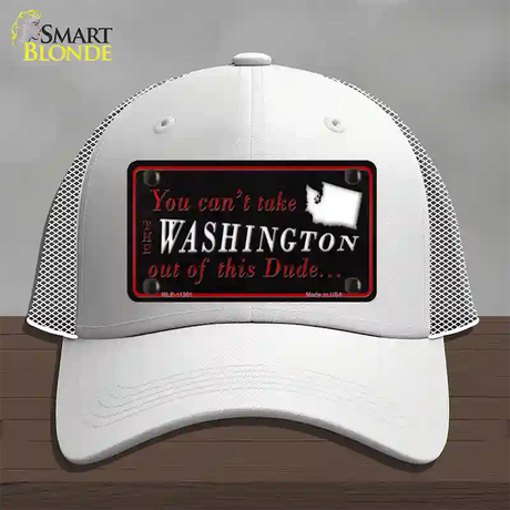 Washington Dude Novelty License Plate Hat Mesh / White