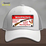 Do Not Expect A Warning Shot Novelty License Plate Hat Mesh / White