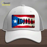 Aguada Puerto Rico Flag Novelty License Plate Hat Mesh / White