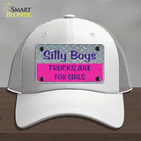 Silly Boys Novelty License Plate Hat Mesh / White