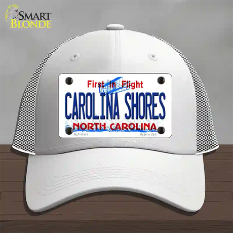 Carolina Shores North Carolina Novelty License Plate Hat Mesh / White