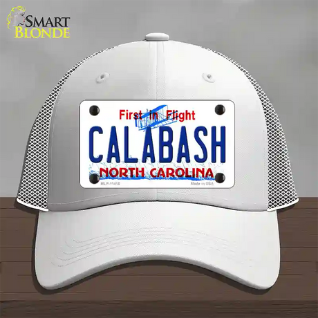 Calabash North Carolina Novelty License Plate Hat Mesh / White