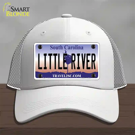 Little River South Carolina Novelty License Plate Hat Mesh / White