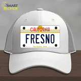 Fresno California Novelty License Plate Hat Mesh / White