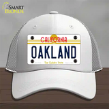 Oakland California Novelty License Plate Hat Mesh / White